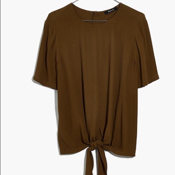 Madewell button back tie front top M - Picture 6 of 6